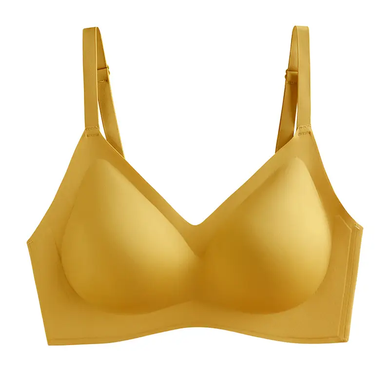 Non-marking Latex Underwear Women's Summer Thin Non-steel Rings Small Chest Push-up Anti-sagging Sports Bra Bra - Image 2