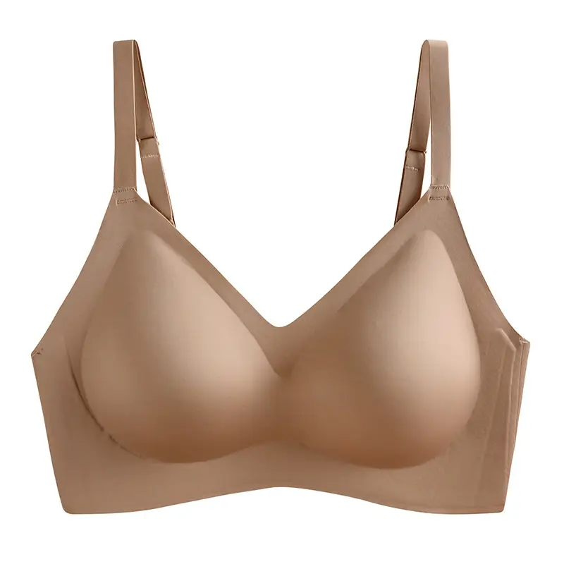 Non-marking Latex Underwear Women's Summer Thin Non-steel Rings Small Chest Push-up Anti-sagging Sports Bra Bra - Image 5