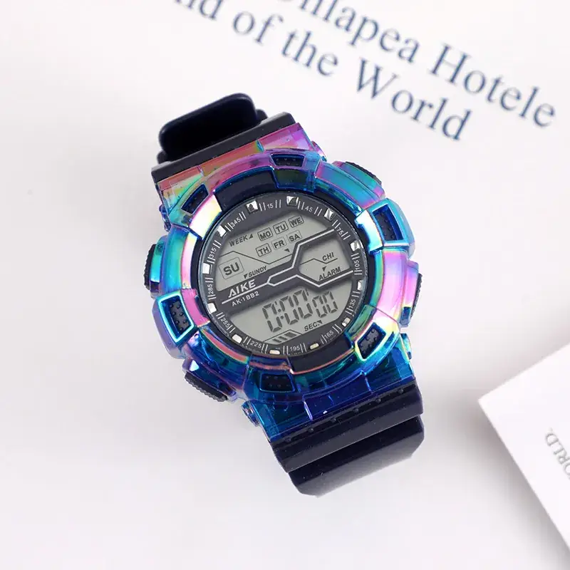 Laser Rainbow Watch Digital Display Waterproof Sports Wear - Image 3