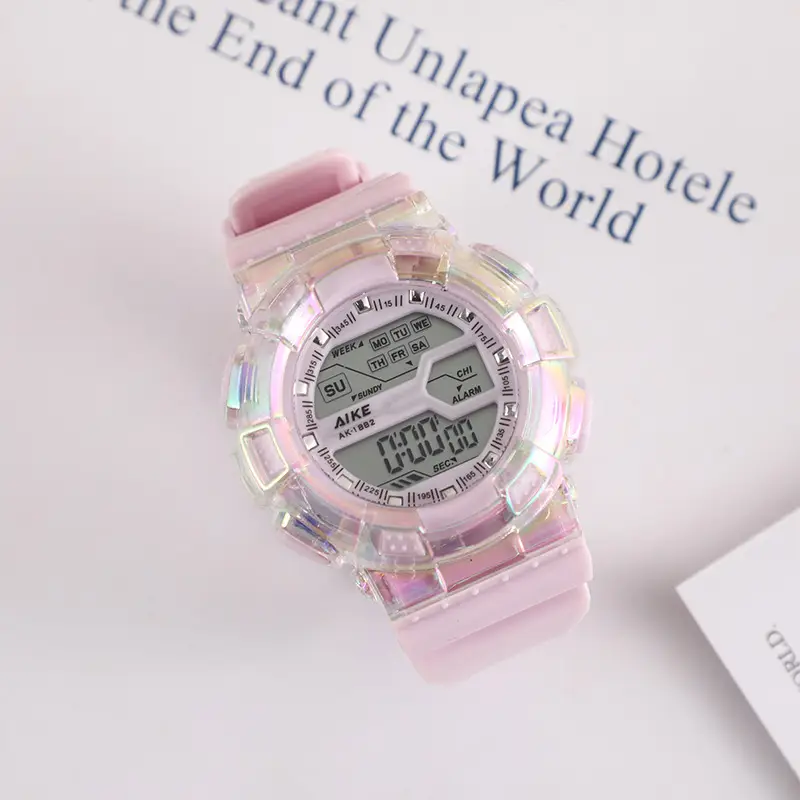 Laser Rainbow Watch Digital Display Waterproof Sports Wear — feature 2