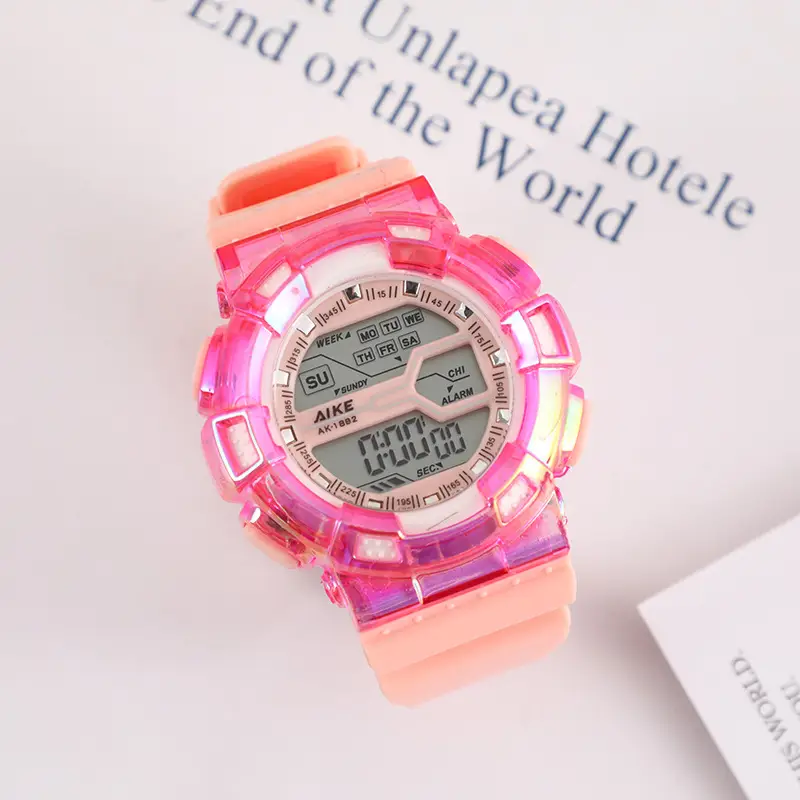 Laser Rainbow Watch Digital Display Waterproof Sports Wear — feature 3