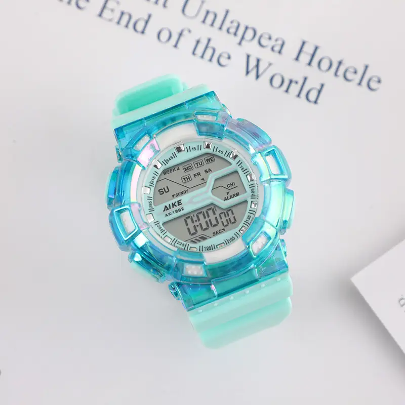 Laser Rainbow Watch Digital Display Waterproof Sports Wear — feature 5
