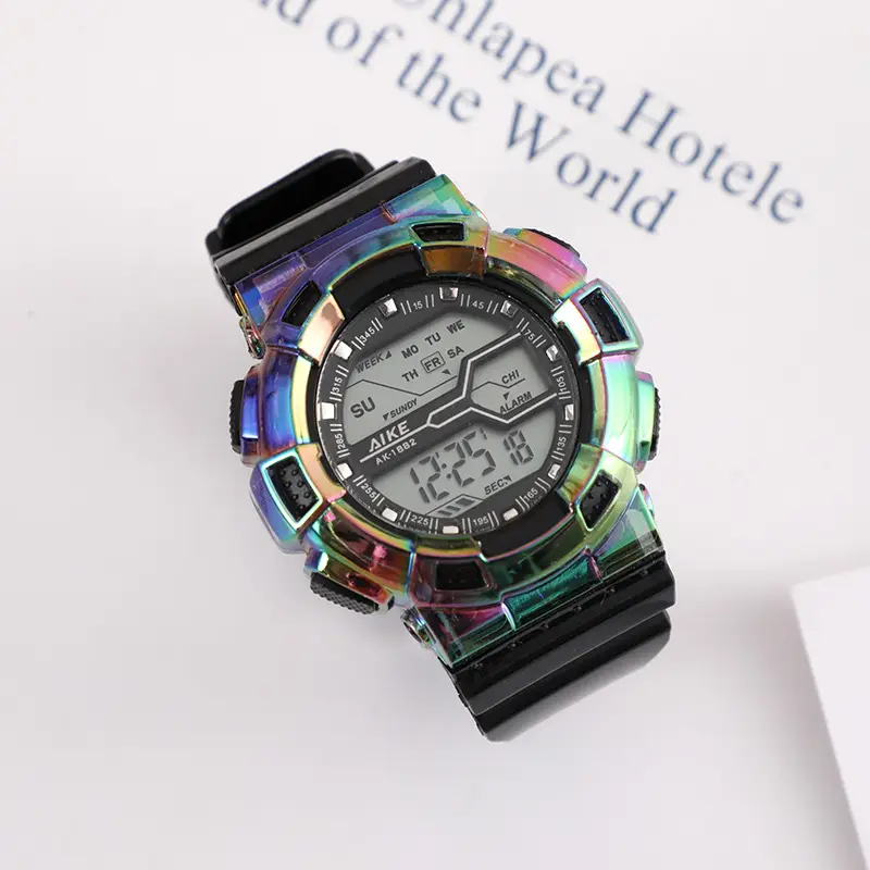 Laser Rainbow Watch Digital Display Waterproof Sports Wear — feature 7