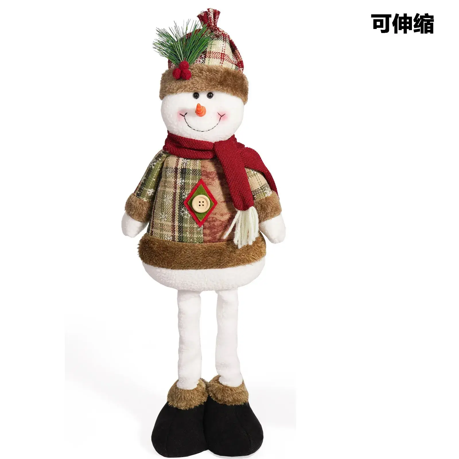 Christmas Doll Set with Snowman, Elf, and Elk Decor