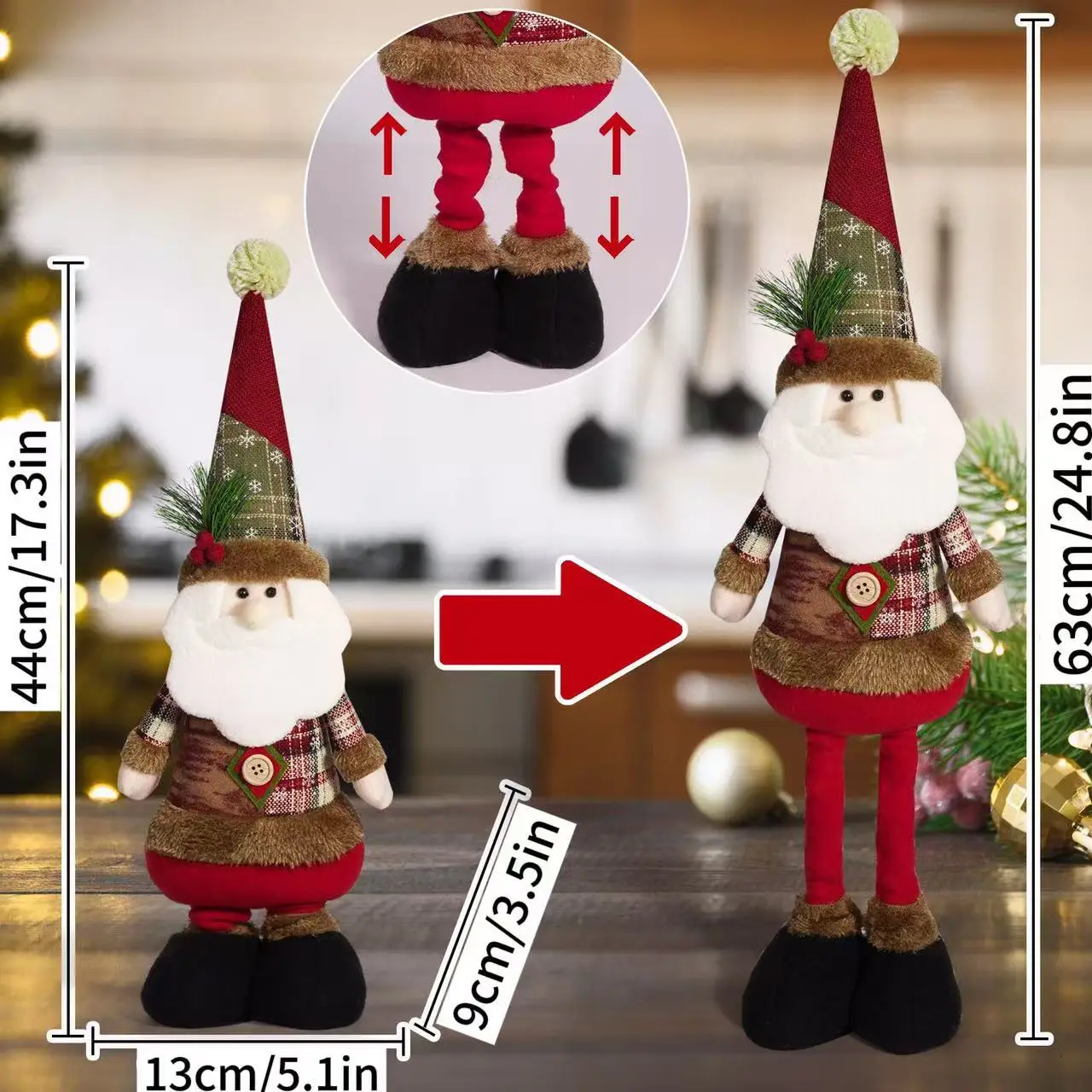 Christmas Doll Set with Snowman, Elf, and Elk Decor — feature 11