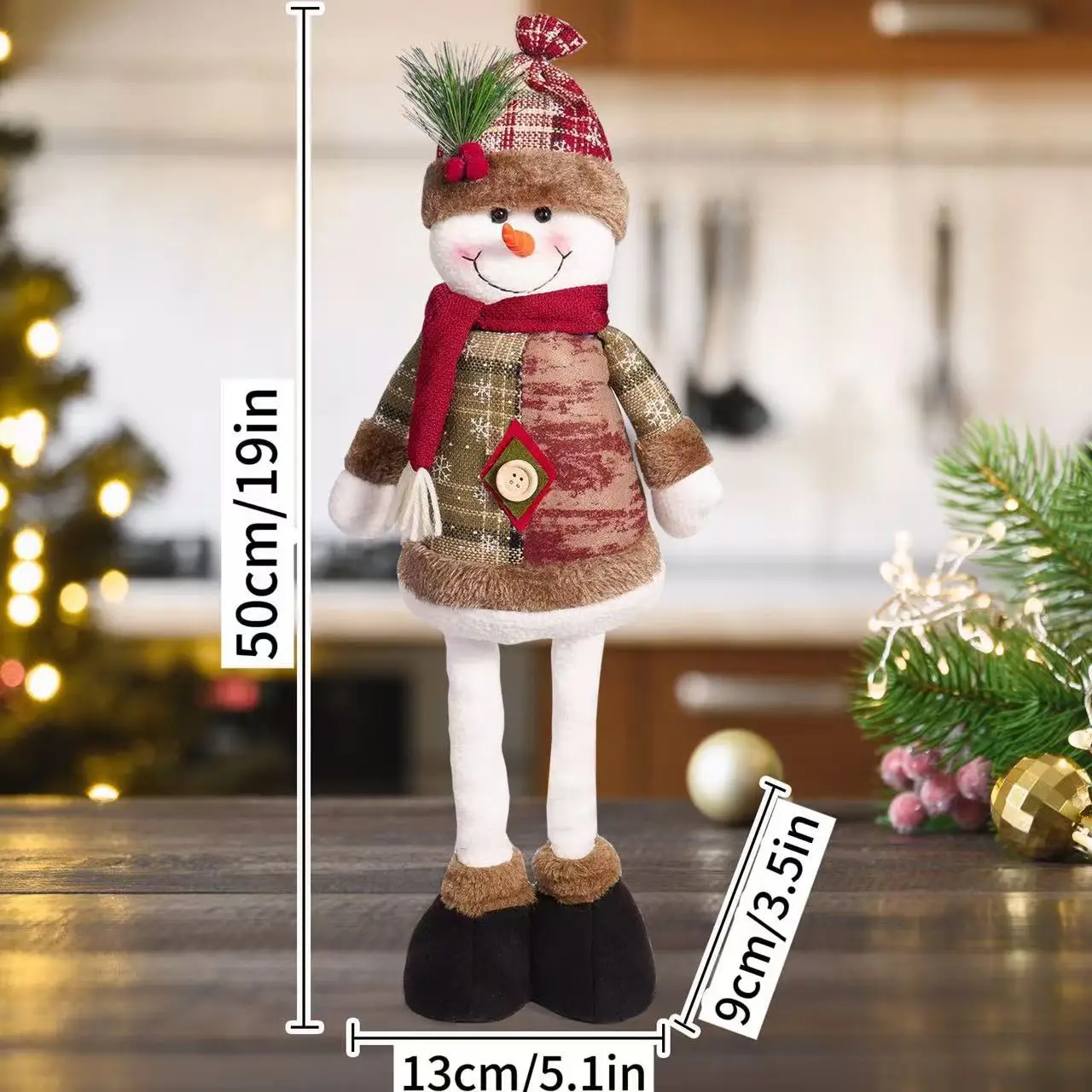 Christmas Doll Set with Snowman, Elf, and Elk Decor — feature 13