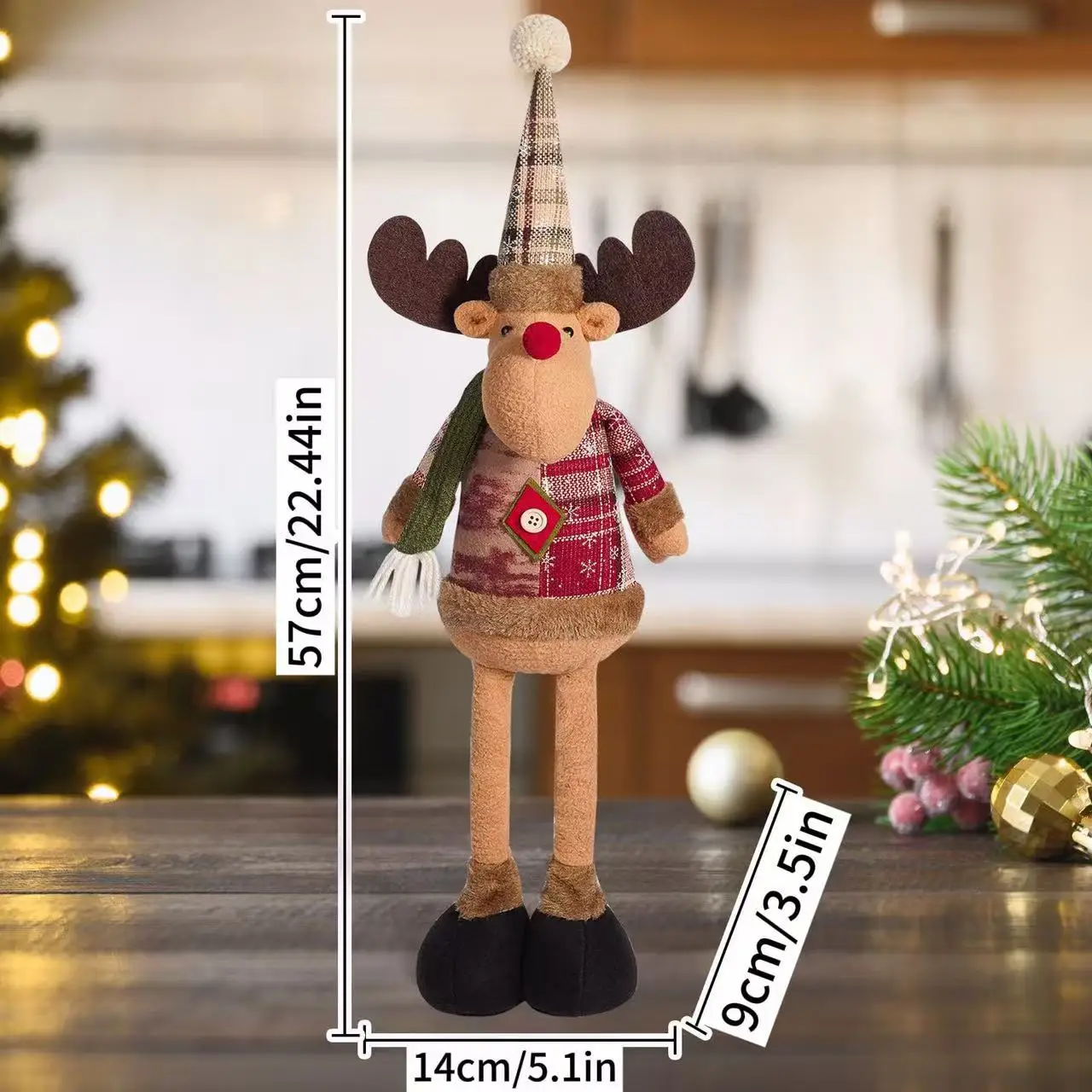 Christmas Doll Set with Snowman, Elf, and Elk Decor — feature 15