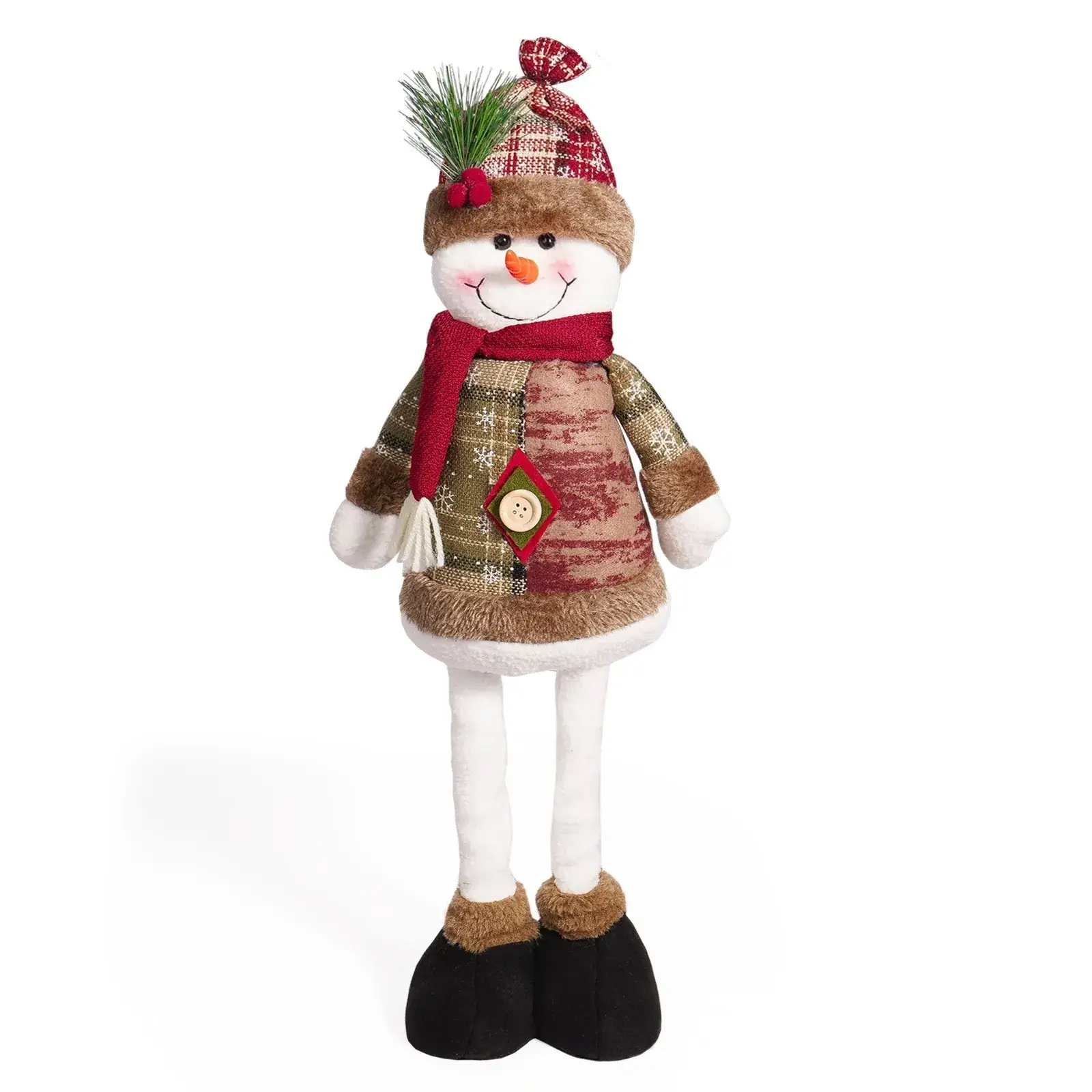 Christmas Doll Set with Snowman, Elf, and Elk Decor