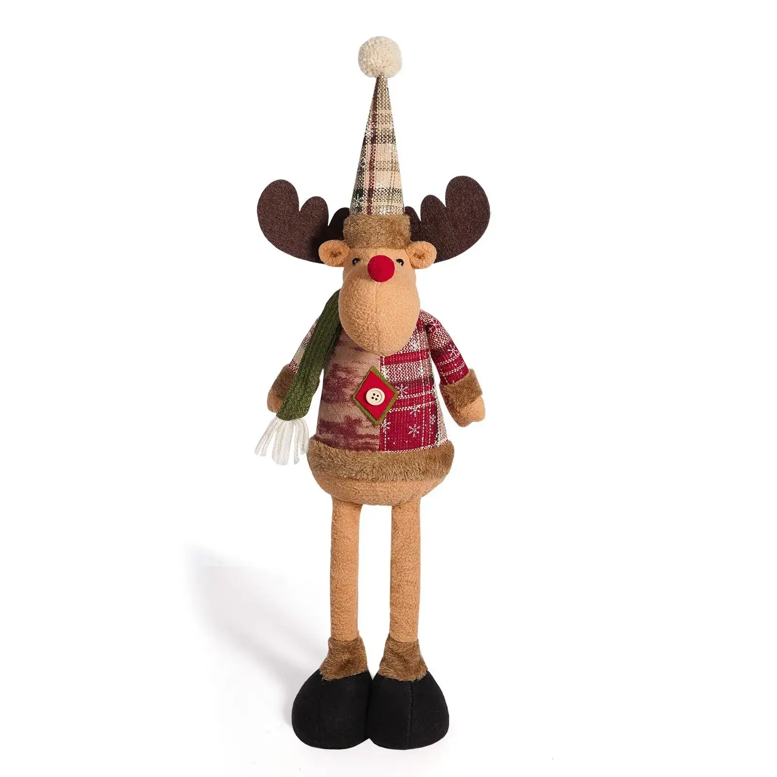 Christmas Doll Set with Snowman, Elf, and Elk Decor