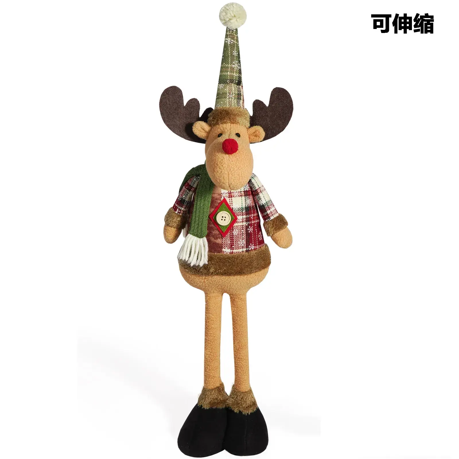 Christmas Doll Set with Snowman, Elf, and Elk Decor