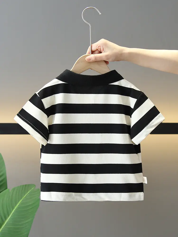 5135 Boys Striped Polo Shirt Summer Top