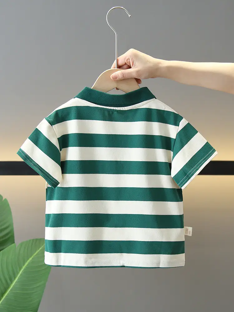 5135 Boys Striped Polo Shirt Summer Top