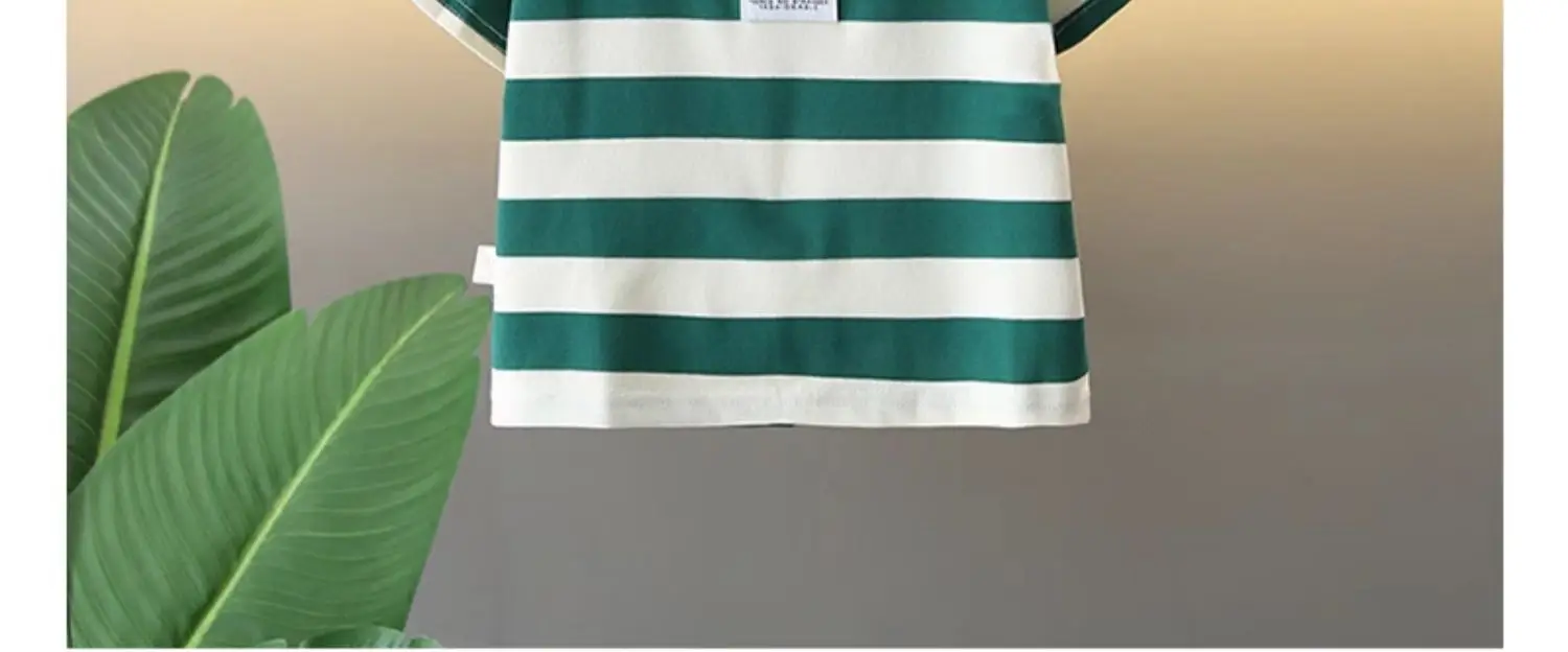 5135 Boys Striped Polo Shirt Summer Top — feature 4