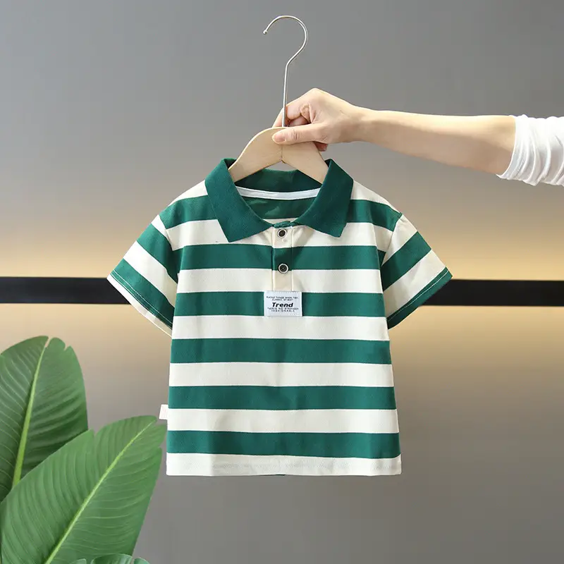 5135 Boys Striped Polo Shirt Summer Top