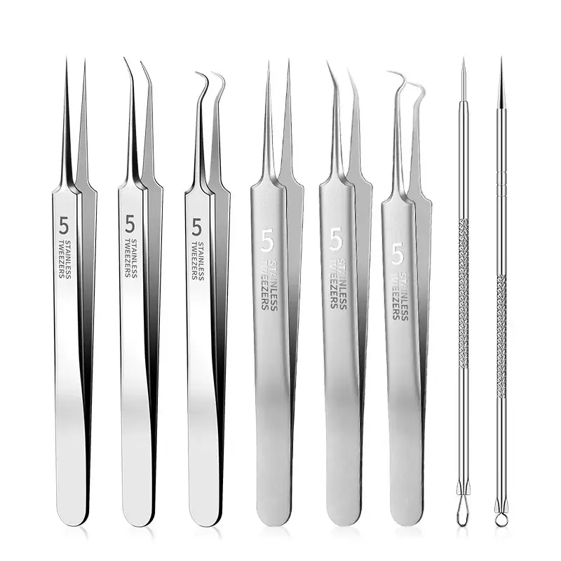 Super Sharp No.5 Cell Tweezers Blackhead Pox Acne Clamp - Image 26