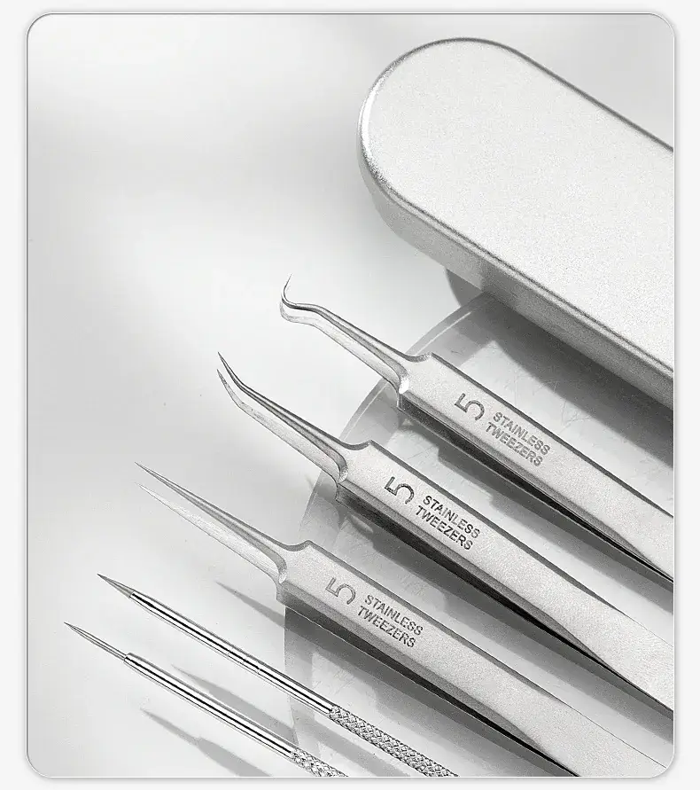 Super Sharp No.5 Cell Tweezers Blackhead Pox Acne Clamp — feature 16