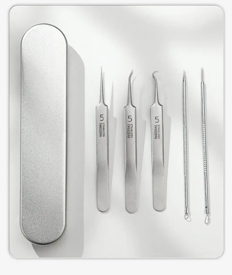 Super Sharp No.5 Cell Tweezers Blackhead Pox Acne Clamp — feature 18