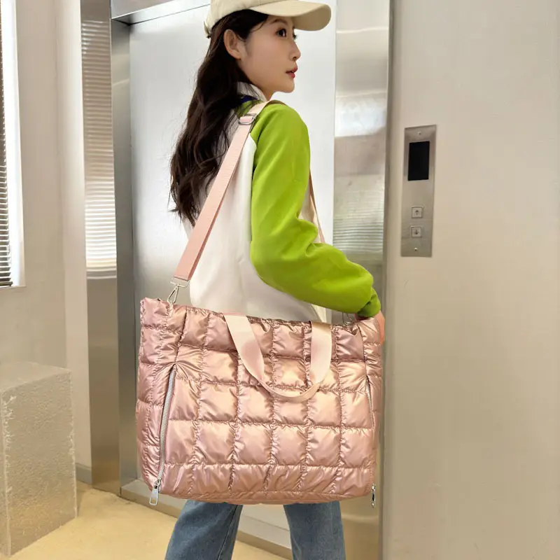 Silver Waterproof Crossbody Yoga Bag for Women