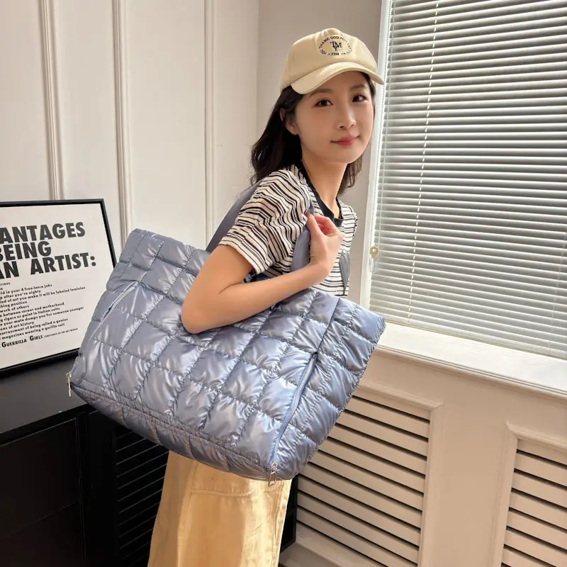 Silver Waterproof Crossbody Yoga Bag for Women