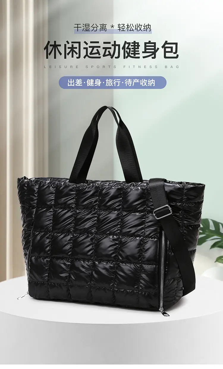 Silver Waterproof Crossbody Yoga Bag for Women — feature 2