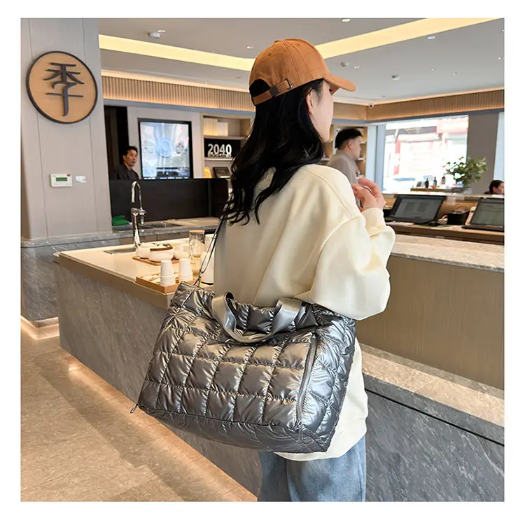 Silver Waterproof Crossbody Yoga Bag for Women — feature 46