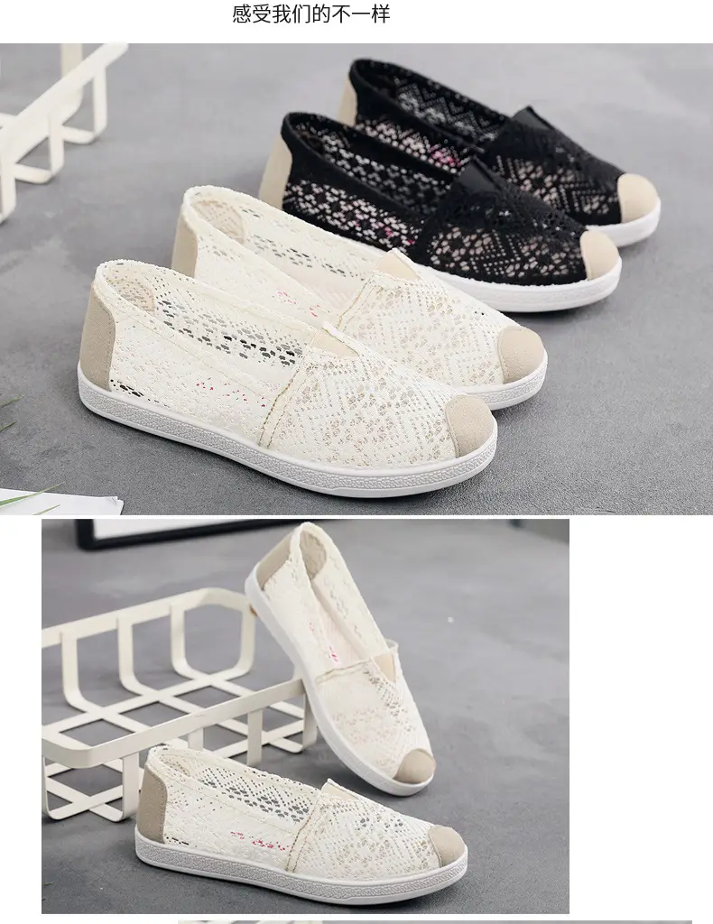 Summer New Old Beijing Cloth Shoes Women's Flat Mesh Hollow Fisherman Shoes Sandals Women's Mesh Shoes Slip-on Mom Shoes — feature 13