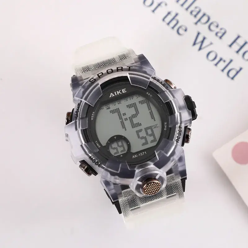 Kids Digital Watches Clear Plastic Colorful Waterproof - Image 12