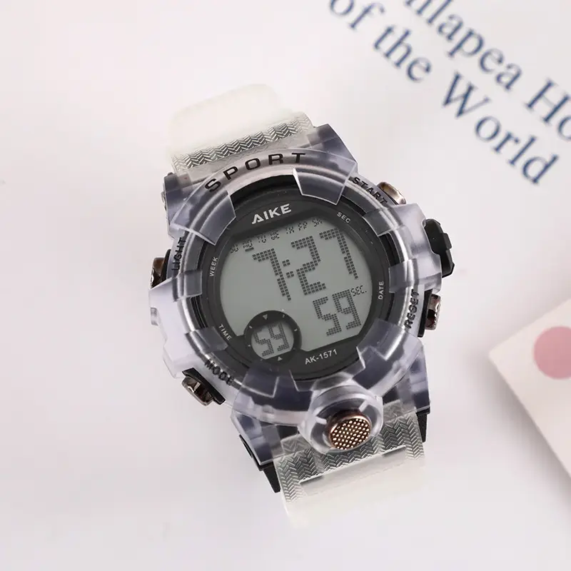 Kids Digital Watches Clear Plastic Colorful Waterproof — feature 5
