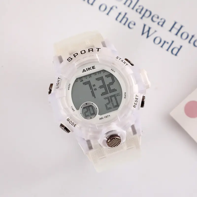 Kids Digital Watches Clear Plastic Colorful Waterproof — feature 9