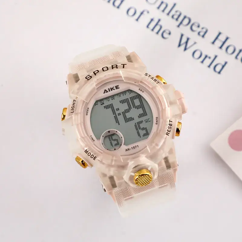Kids Digital Watches Clear Plastic Colorful Waterproof - Image 5