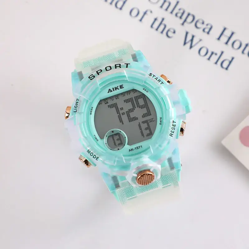 Kids Digital Watches Clear Plastic Colorful Waterproof - Image 6