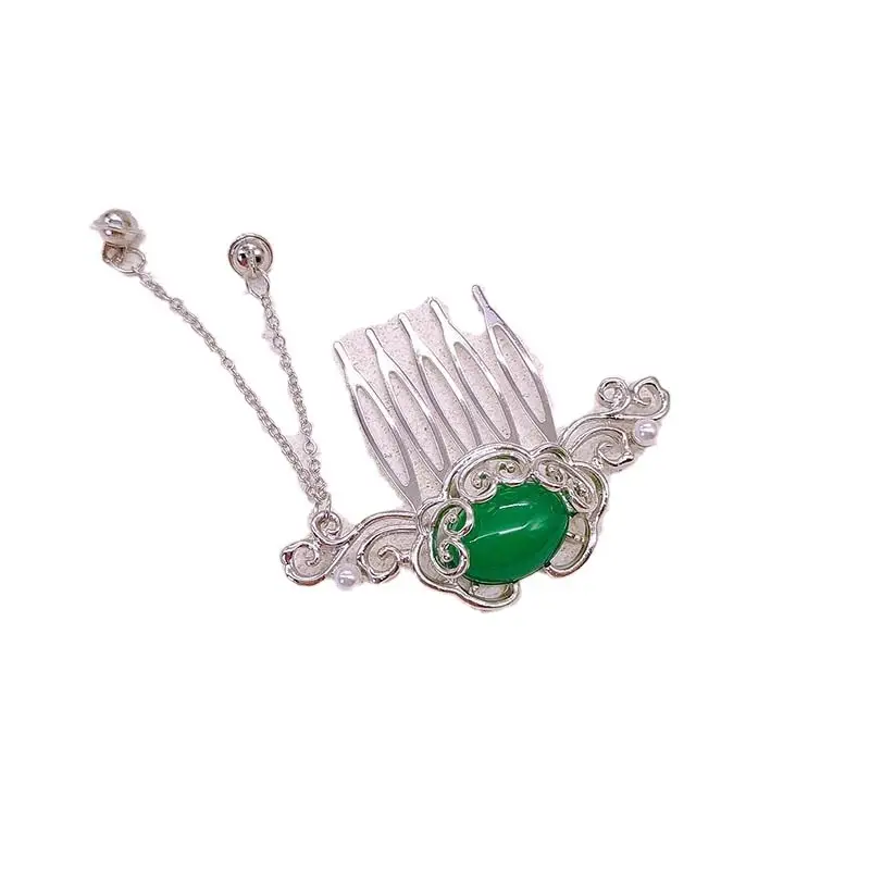 New Chinese-style Xiangyun Ruyi Hair Comb Silver Tassel Walking - Image 6