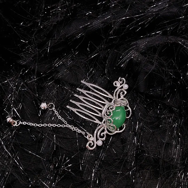 New Chinese-style Xiangyun Ruyi Hair Comb Silver Tassel Walking — feature 3