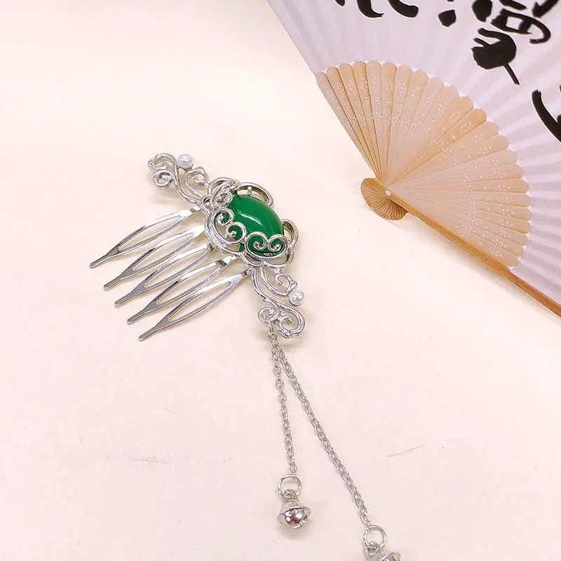 New Chinese-style Xiangyun Ruyi Hair Comb Silver Tassel Walking — feature 7