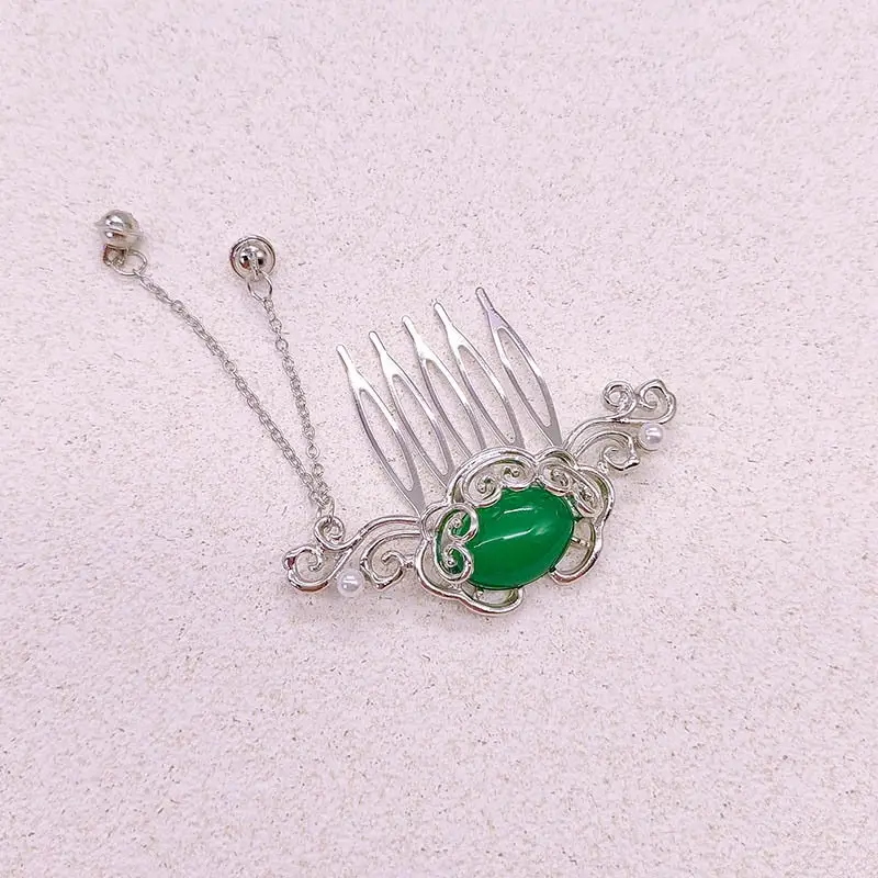 New Chinese-style Xiangyun Ruyi Hair Comb Silver Tassel Walking — feature 8