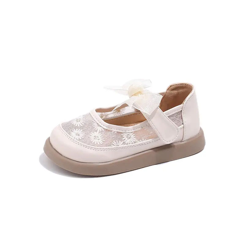 Pink Bow Baby Shoes for Girls Semi Sandals