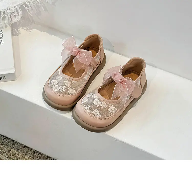 Pink Bow Baby Shoes for Girls Semi Sandals — feature 10