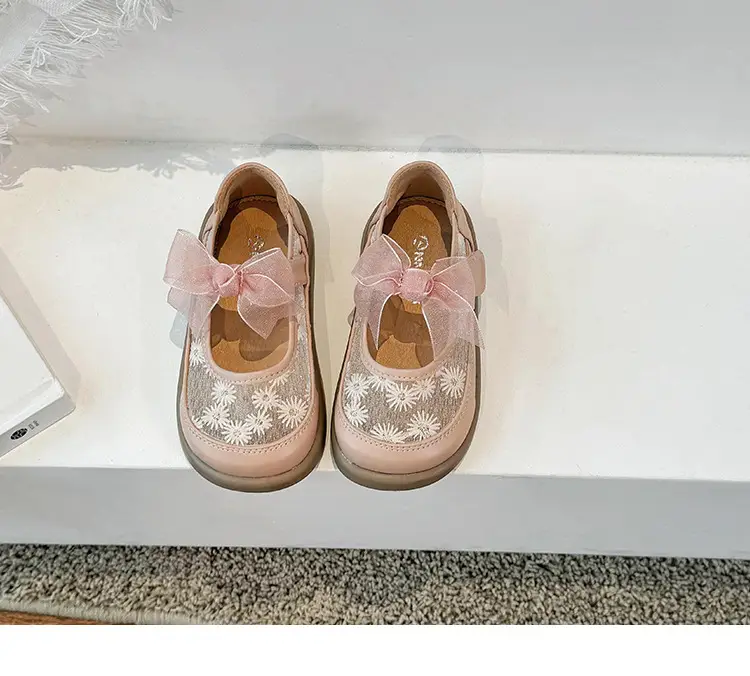 Pink Bow Baby Shoes for Girls Semi Sandals — feature 11