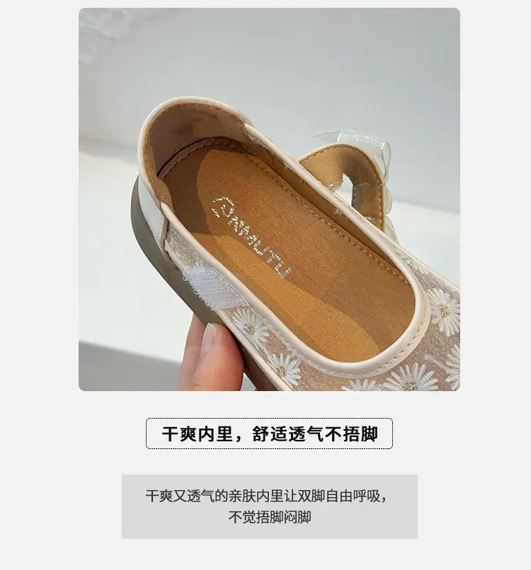 Pink Bow Baby Shoes for Girls Semi Sandals — feature 3