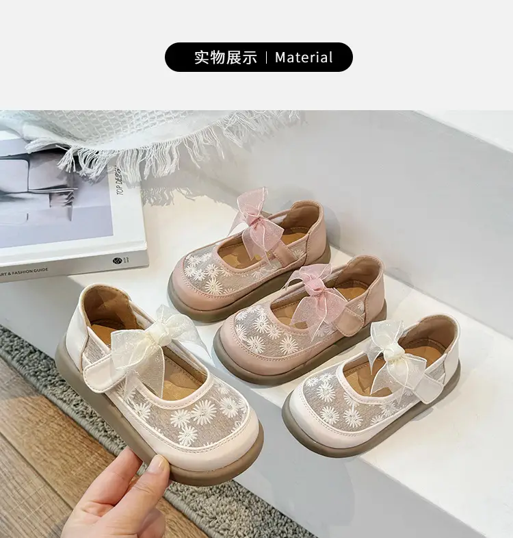 Pink Bow Baby Shoes for Girls Semi Sandals — feature 5