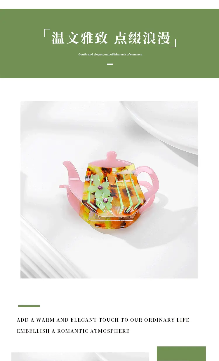 Zambeiya Acetic Acid Hairpin Clip for Women — feature 4
