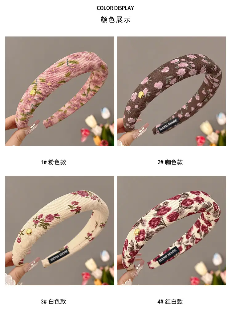 French Style Floral Hair Band for Women — feature 2