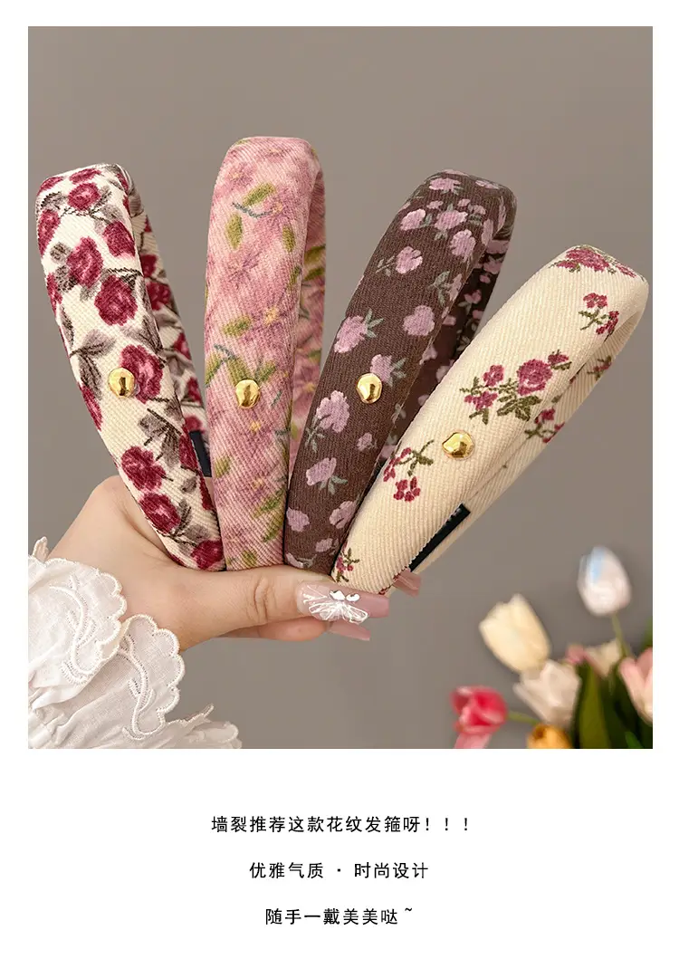 French Style Floral Hair Band for Women — feature 3