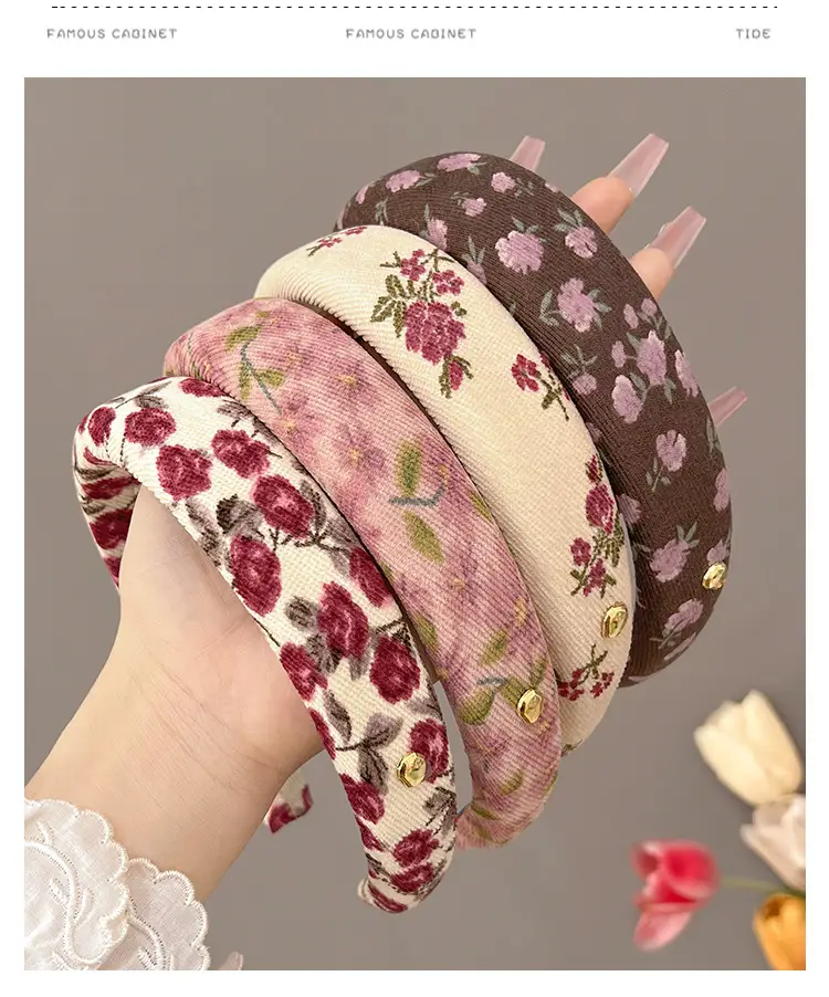 French Style Floral Hair Band for Women — feature 4