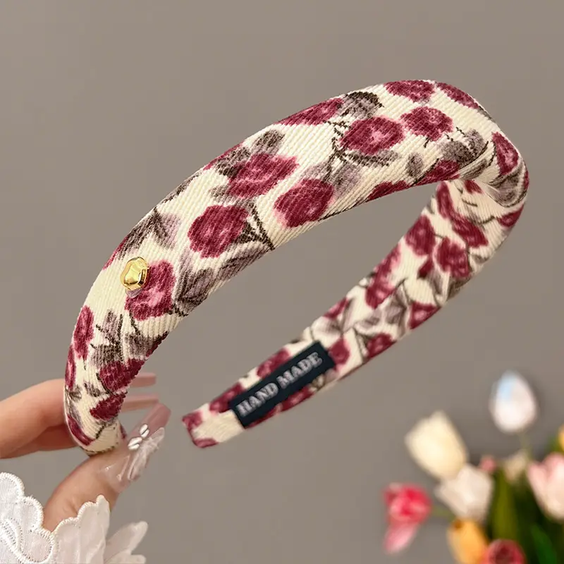 French Style Floral Hair Band for Women - Image 2