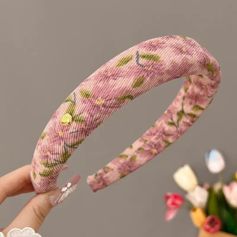 French Style Floral Hair Band for Women - Image 3