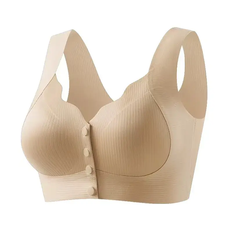 Black Push-Up Bra with Buckle Pull for Plus Size - Image 3