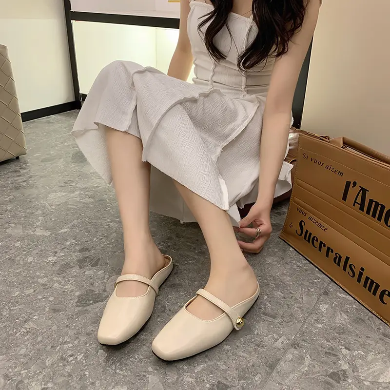 Women French Slippers Silver Soft Sole Summer - Image 7