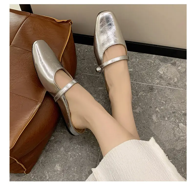 Women French Slippers Silver Soft Sole Summer — feature 19