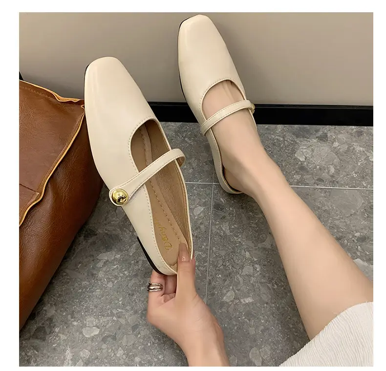Women French Slippers Silver Soft Sole Summer — feature 25
